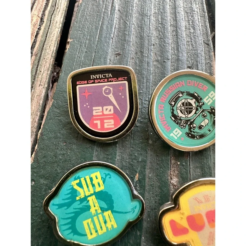 INVICTA‎ Watch Lapel Pins Set Of 4 Lupan SUBAQUA 2012 1959 Swiss Made